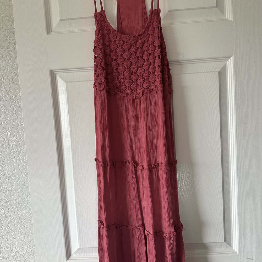 Sundress with embroidered flowers, size S
